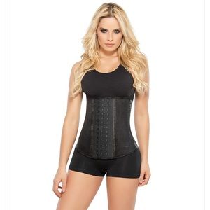 FREE WITH BUNDLE/Ann Chery 2045 Metallic Edition 3 Hooks Black Waist Cincher